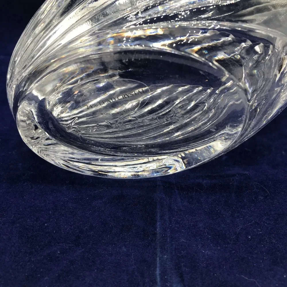 Gloria Vanderbilt Crystal Glass‎ Swan Candy Dish Bowl Signed